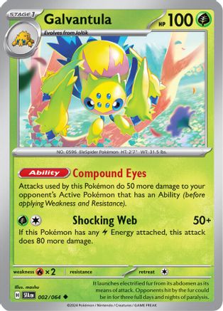 Galvantula (2) Reverse Holofoil [SV: Shrouded Fable] Pokemon Single Pokémon