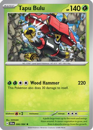 Tapu Bulu - 006/064 Holofoil [SV: Shrouded Fable] Pokemon Single Pokémon