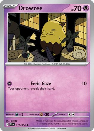 Drowzee (16) [SV: Shrouded Fable] Pokemon Single Pokémon