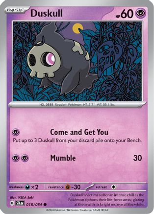 Duskull - 018/064 [SV: Shrouded Fable] Pokemon Single Pokémon