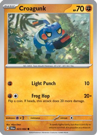 Croagunk (23) Reverse Holofoil [SV: Shrouded Fable] Pokemon Single Pokémon