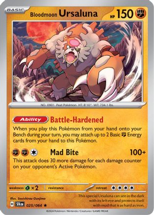 Bloodmoon Ursaluna (25) Reverse Holofoil [SV: Shrouded Fable] Pokemon Single Pokémon