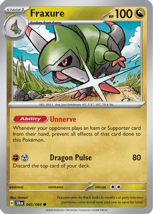 Fraxure - 045/064 [SV: Shrouded Fable] Pokemon Single Pokémon