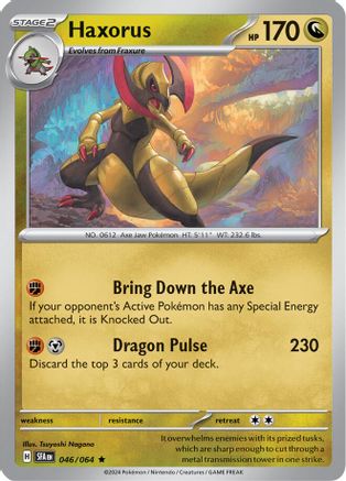 Haxorus (46) Reverse Holofoil [SV: Shrouded Fable] Pokemon Single Pokémon