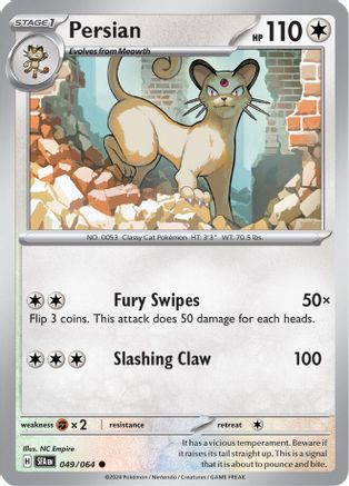 Persian - 049/064 [SV: Shrouded Fable] Pokemon Single Pokémon