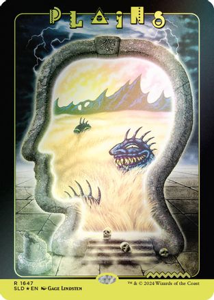 Plains (1647) (Rainbow Foil) (SLD-1647) [Secret Lair] Drop Series Foil MTG Single Wizards of the Coast