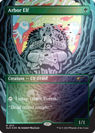 Arbor Elf (Rainbow Foil) (SLD-1317) [Secret Lair Drop Series] Foil MTG Single Wizards of the Coast