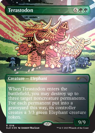 Terastodon (Rainbow Foil) (SLD-1318) [Secret Lair] Drop Series Foil MTG Single Wizards of the Coast