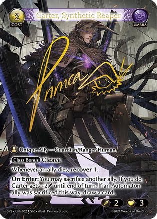 Carter, Synthetic Reaper (CSR) (002) [Supporter Pack 2] Foil Grand Archive Single Weebs of the Shore