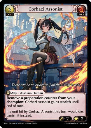Corhazi Arsonist (006) [Supporter Pack 2] Foil Grand Archive Single Weebs of the Shore