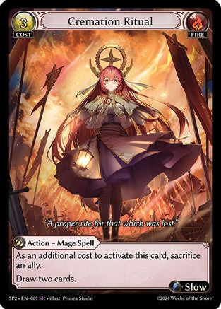 Cremation Ritual (009) [Supporter Pack 2] Foil Grand Archive Single Weebs of the Shore