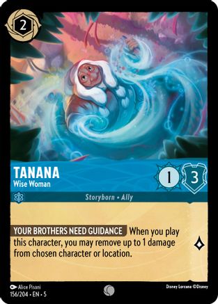Tanana - Wise Woman (156/204) [Shimmering Skies] Cold Foil Lorcana Single Disney