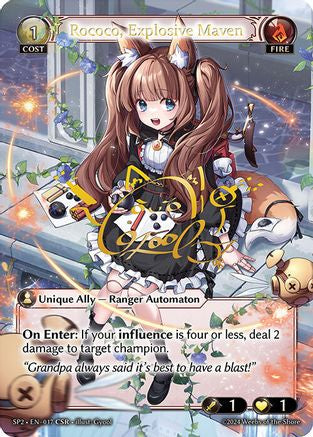 Rococo, Explosive Maven (CSR) (017) [Supporter Pack 2] Foil Grand Archive Single Weebs of the Shore