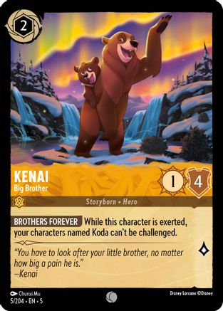 Kenai - Big Brother (5/204) [Shimmering Skies] Cold Foil Lorcana Single Disney