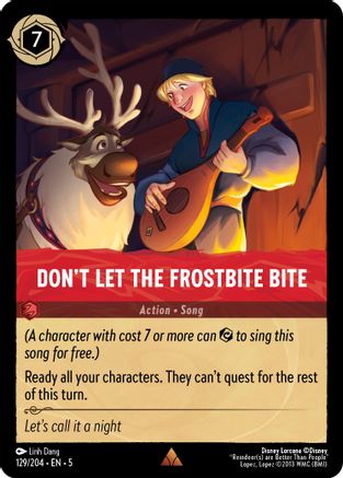 Don't Let the Frostbite Bite (129/204) [Shimmering Skies] Cold Foil Lorcana Single Disney