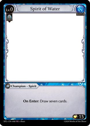 Spirit of Water (040) [Supporter Pack 2] Grand Archive Single Weebs of the Shore