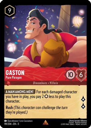 Gaston - Pure Paragon (119/204) [Shimmering Skies] Cold Foil Lorcana Single Disney