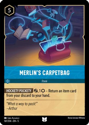 Merlin's Carpetbag (167/204) [Shimmering Skies] Lorcana Single Disney