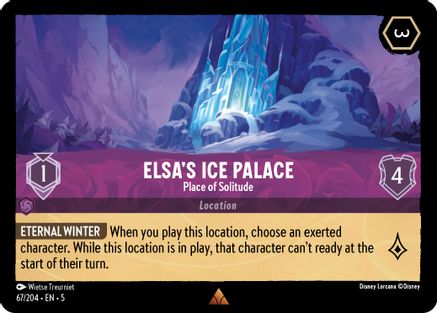 Elsa's Ice Palace - Place of Solitude (67/204) [Shimmering Skies] Lorcana Single Disney