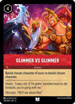 Glimmer vs Glimmer (130/204) [Shimmering Skies] Lorcana Single Disney