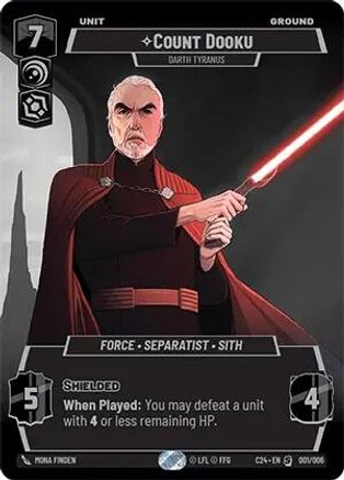 Count Dooku - Darth Tyranus (001/006) [2024 Convention Exclusive] Foil Star Wars: Unlimited Single Disney