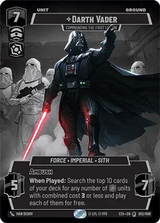 Darth Vader - Commanding the First Legion (002/006) [2024 Convention Exclusive] Foil Star Wars: Unlimited Single Disney