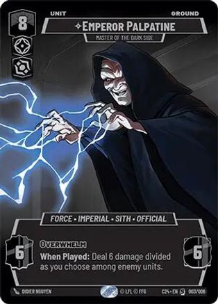 Emperor Palpatine - Master of the Dark Side (003/006) [2024 Convention Exclusive] Foil Star Wars: Unlimited Single Disney