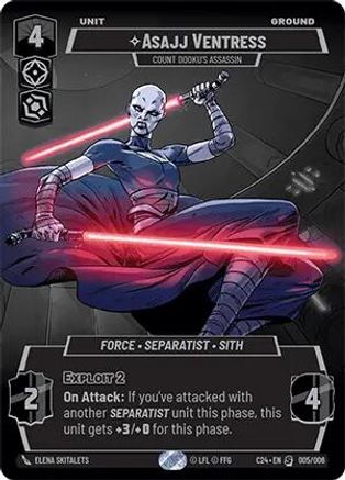 Asajj Ventress - Count Dooku's Assassin (005/006) [2024 Convention Exclusive] Foil Star Wars: Unlimited Single Disney