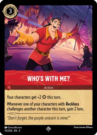 Who's With Me? (131/204) [Shimmering Skies] Lorcana Single Disney
