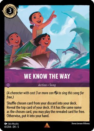 We Know the Way (61/204) [Shimmering Skies] Cold Foil Lorcana Single Disney