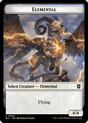 Elemental // Cat Double-Sided Token [Tokens] Bloomburrow Commander Tokens MTG Single Magic: The Gathering