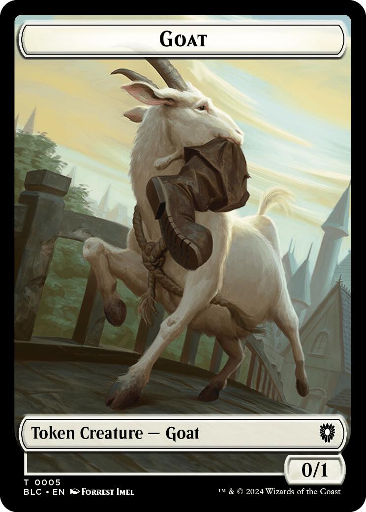 Goat // Wolf (032) Double-Sided Token [Tokens] Bloomburrow Commander Tokens MTG Single Magic: The Gathering