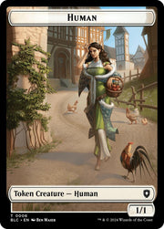 Human // Soldier Double-Sided Token [Tokens] Bloomburrow Commander Tokens MTG Single Magic: The Gathering