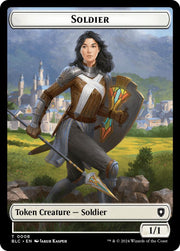 Soldier // Citizen Double-Sided Token [Tokens] Bloomburrow Commander Tokens MTG Single Magic: The Gathering
