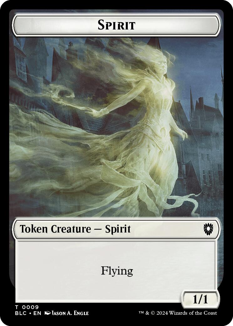 Spirit // Faerie Double-Sided Token [Tokens] Bloomburrow Commander Tokens MTG Single Magic: The Gathering