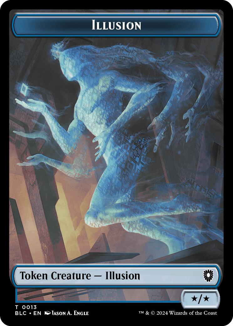 Illusion // Goblin Double-Sided Token [Tokens] Bloomburrow Commander Tokens MTG Single Magic: The Gathering
