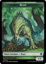 Cat // Beast (025) Double-Sided Token [Tokens] Bloomburrow Commander Tokens MTG Single Magic: The Gathering