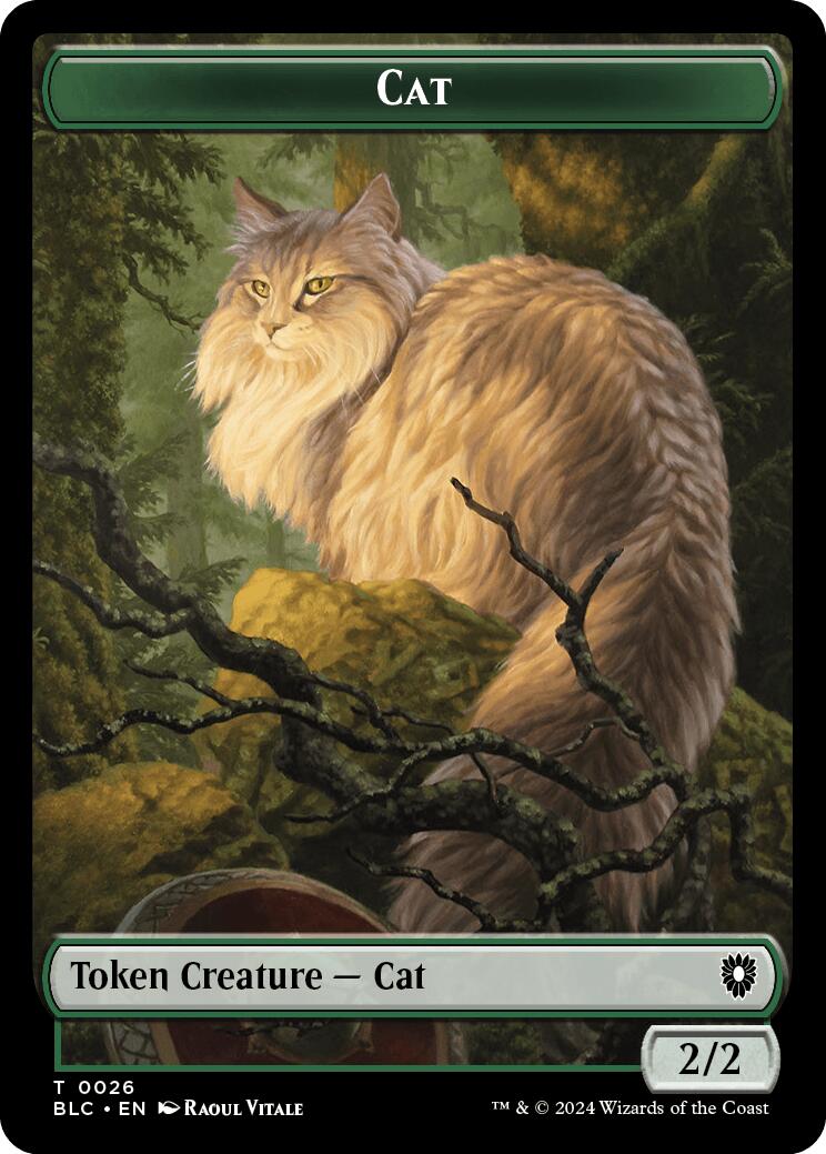 Cat // Beast (025) Double-Sided Token [Tokens] Bloomburrow Commander Tokens MTG Single Magic: The Gathering