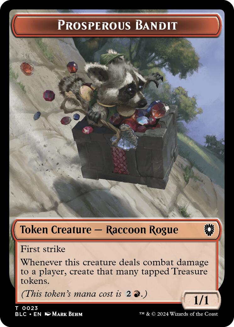Prosperous Bandit // Treasure Double-Sided Token [Tokens] Bloomburrow Commander Tokens MTG Single Magic: The Gathering