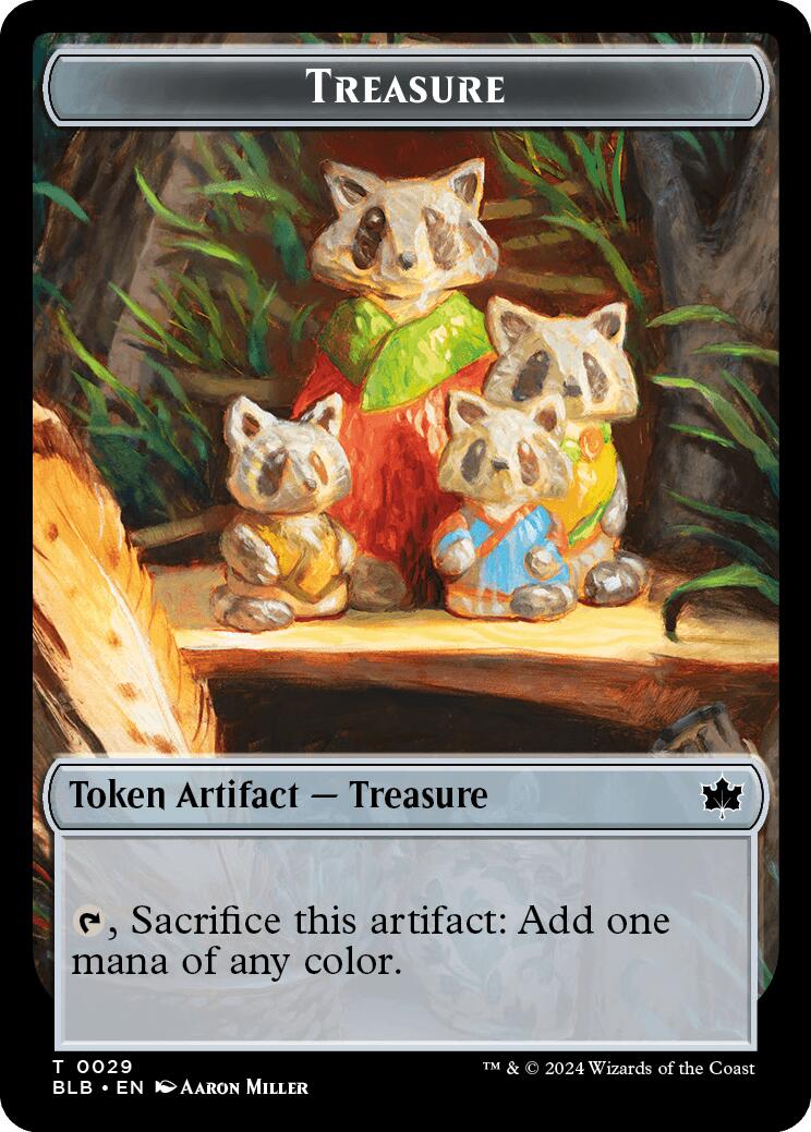 Cat // Treasure Double-Sided Token [Tokens] Bloomburrow Commander Tokens MTG Single Magic: The Gathering