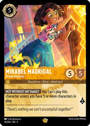 Mirabel Madrigal - Family Gatherer (14/204) [Shimmering Skies] Cold Foil Lorcana Single Disney