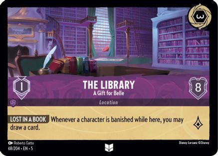 The Library - A Gift for Belle (68/204) [Shimmering Skies] Lorcana Single Disney