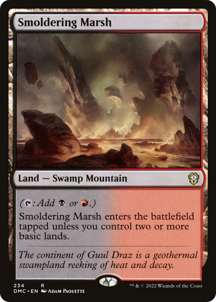 Smoldering Marsh (DMC-234) [Dominaria United Commander] MTG Single Wizards of the Coast