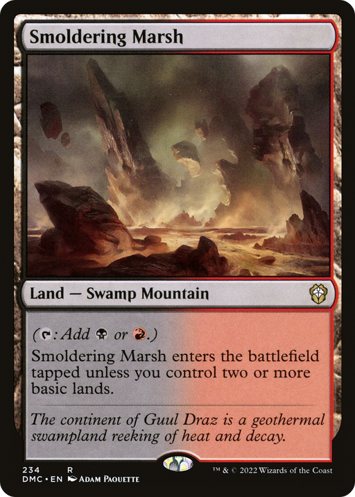 Smoldering Marsh (DMC-234) [Dominaria United Commander] MTG Single Wizards of the Coast
