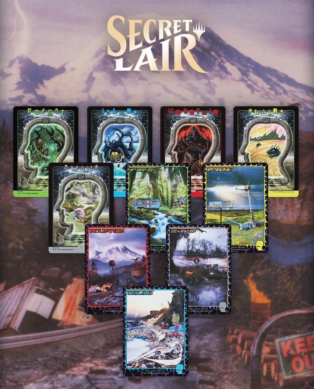 Secret Lair: Drop Series - Secret Lair x Brain Dead: Lands (Rainbow Foil Edition) MTG Sealed Magic: The Gathering   