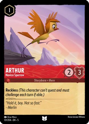 Arthur - Novice Sparrow (121/204) [Shimmering Skies] Lorcana Single Disney