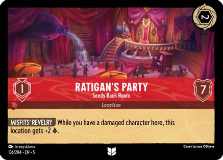 Ratigan's Party - Seedy Back Room (136/204) [Shimmering Skies] Lorcana Single Disney