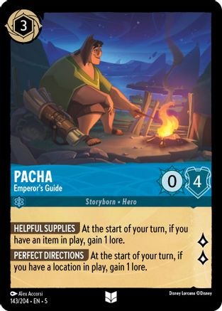Pacha - Emperor's Guide (143/204) [Shimmering Skies] Cold Foil Lorcana Single Disney