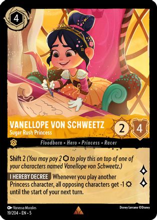 Vanellope von Schweetz - Sugar Rush Princess (19/204) [Shimmering Skies] Lorcana Single Disney