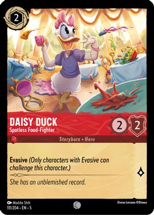 Daisy Duck - Spotless Food-Fighter (111/204) [Shimmering Skies] Lorcana Single Disney